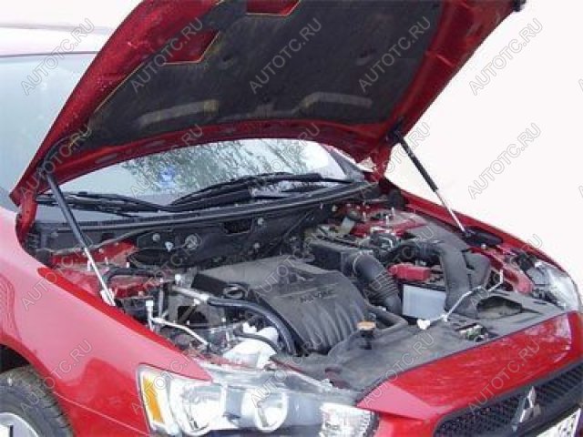 4 999 р. Упор капота ТехноМастер Mitsubishi Lancer 10 CY седан дорестайлинг (2007-2010)  с доставкой в г. Чебоксары