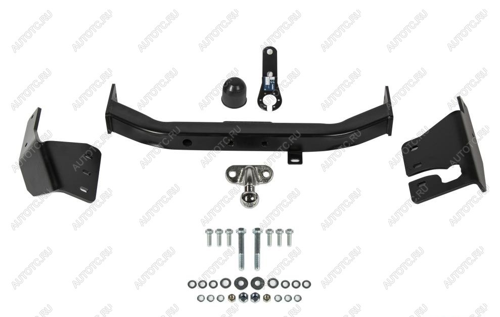 10 599 р. Фаркоп (фланцевое крепление шара)(кроме TRD) Atlas Toyota Fortuner AN160 дорестайлинг (2015-2020) (стальной с порошковым покрытием, шар F (C, F30))  с доставкой в г. Чебоксары