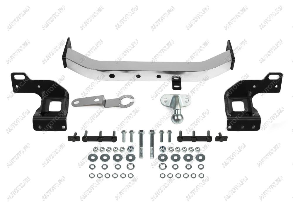 16 399 р. Фаркоп (фланцевое крепление шара)(с нержавеющей накладкой) Atlas Mitsubishi Pajero Sport QF рестайлинг (2019-2022) (стальной с порошковым покрытием, шар F (C, F30))  с доставкой в г. Чебоксары