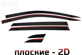 Дефлекторы окон 2D Стрелка11 Changan UNI-V (2021-2025) лифтбэк (черные)