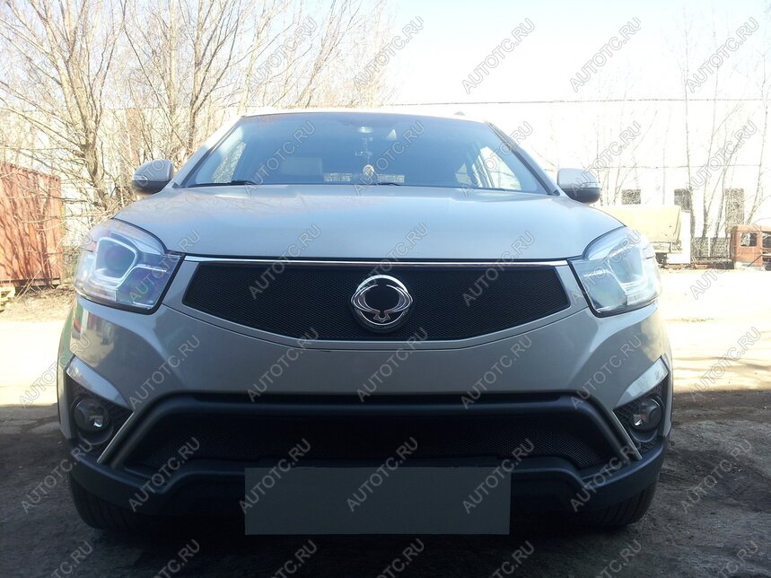 3 089 р. Защита радиатора (низ) Стрелка11 Стандарт SSANGYONG Actyon рестайлинг (2013-2021) (черная)  с доставкой в г. Чебоксары