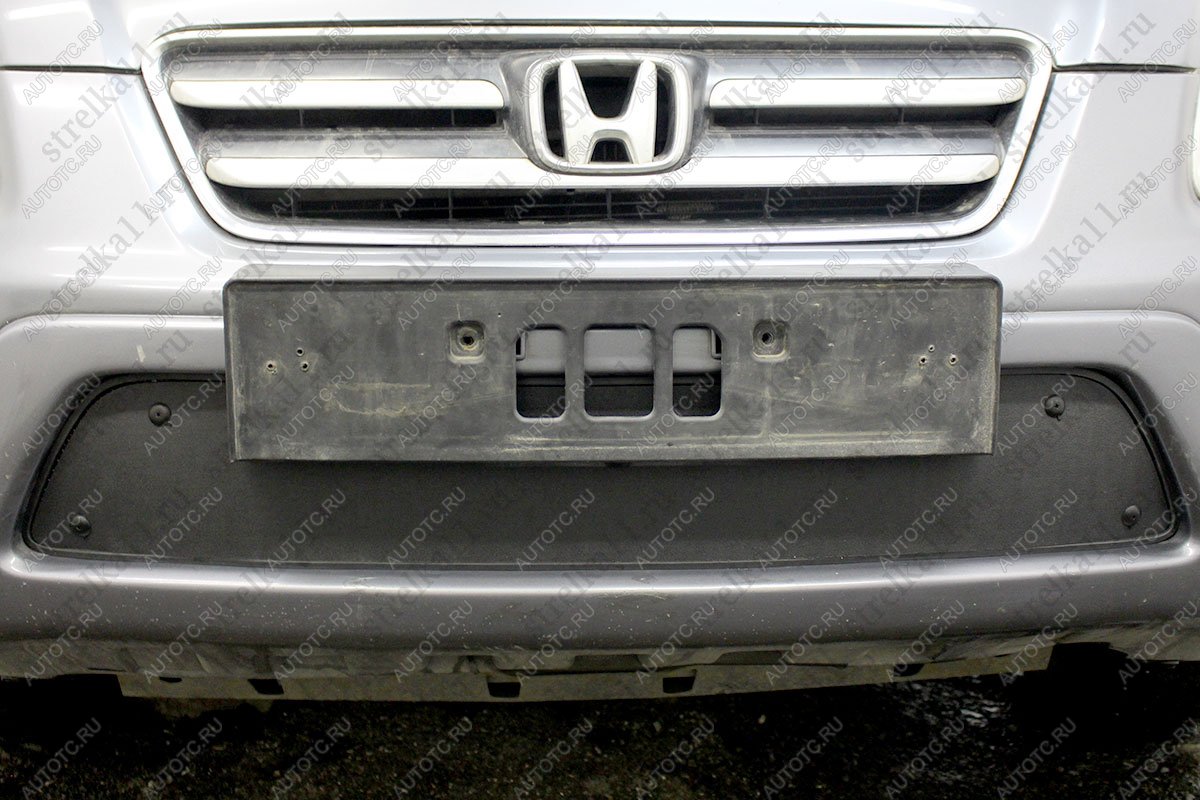 759 р. Зимняя заглушка решетки радиатора Стрелка11 Honda CR-V RD4,RD5,RD6,RD7,RD9  рестайлинг (2004-2006) (черная)  с доставкой в г. Чебоксары