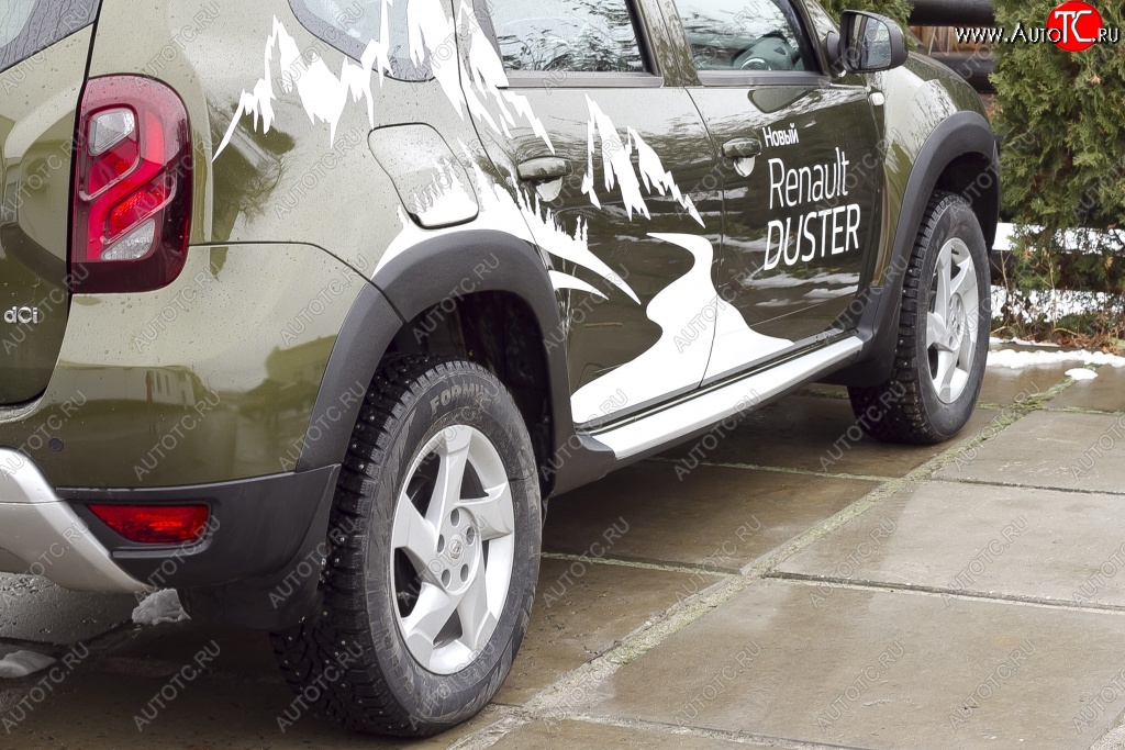 8 899 р. Накладки на колёсные арки RA  Renault Duster  HS (2015-2021) рестайлинг (Неокрашенные)  с доставкой в г. Чебоксары