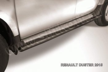 Защита порогов Slitkoff Renault Duster  HS (2015-2021) рестайлинг