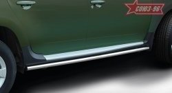 Защита порогов Souz-96 (d42) Renault Duster  HS (2015-2021) рестайлинг