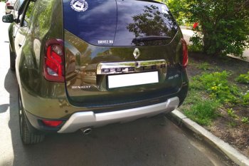 439 р. Защитная накладка заднего бампера Тюн-Авто Renault Duster HS рестайлинг (2015-2021)  с доставкой в г. Чебоксары. Увеличить фотографию 2