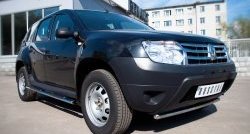 12 849 р. Одинарная защита переднего бампера диаметром 42 мм (4x2) SLITKOFF  Renault Duster  HS (2010-2015) дорестайлинг  с доставкой в г. Чебоксары. Увеличить фотографию 4