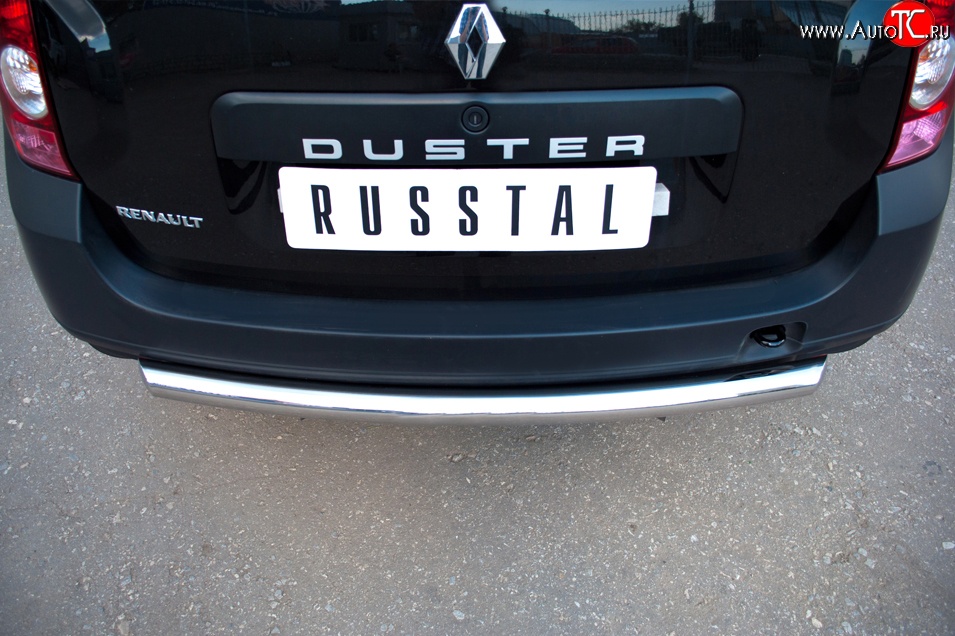 13 549 р. Одинарная защита заднего бампера из трубы диаметром 63 мм (4x2) SLITKOFF  Renault Duster  HS (2010-2015) дорестайлинг  с доставкой в г. Чебоксары