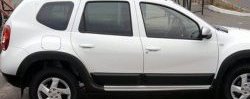 Молдинги дверей (комплект) RussArtel Renault Duster  HS (2010-2021) дорестайлинг, рестайлинг (Поверхность шагрень)