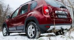 4 999 р. Накладка на задний бампер RA  Renault Duster  HS (2010-2015) дорестайлинг (Поверхность шагрень (серый металлик))  с доставкой в г. Чебоксары. Увеличить фотографию 2
