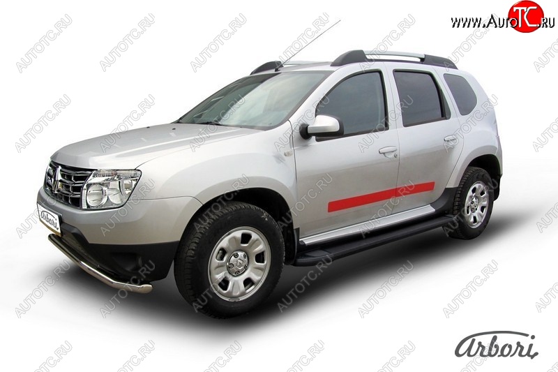 11 609 р. Порожки для ног Arbori Optima Black  Renault Duster  HS (2010-2015) дорестайлинг  с доставкой в г. Чебоксары