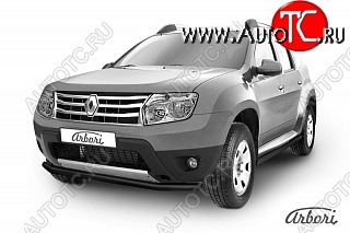 5 579 р. Защита переднего бампера Arbori Renault Duster HS дорестайлинг (2010-2015)  с доставкой в г. Чебоксары
