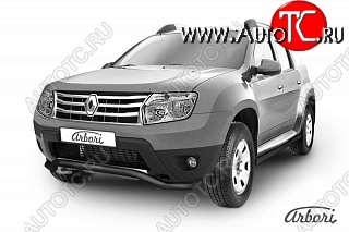 2 499 р. Защита переднего бампера Arbori Renault Duster HS дорестайлинг (2010-2015)  с доставкой в г. Чебоксары