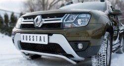 11 349 р. Защита переднего бампера (Ø42 мм волна, нержавейка) SLITKOFF  Renault Duster  HS (2015-2021) рестайлинг  с доставкой в г. Чебоксары. Увеличить фотографию 2
