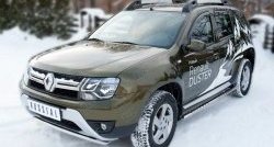 11 349 р. Защита переднего бампера (Ø42 мм волна, нержавейка) SLITKOFF  Renault Duster  HS (2015-2021) рестайлинг  с доставкой в г. Чебоксары. Увеличить фотографию 4