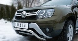 11 999 р. Защита переднего бампера (Ø63 мм волна, нержавейка) SLITKOFF  Renault Duster  HS (2015-2021) рестайлинг  с доставкой в г. Чебоксары. Увеличить фотографию 2