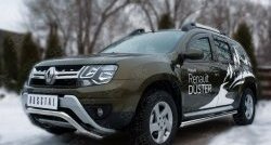 11 999 р. Защита переднего бампера (Ø63 мм волна, нержавейка) SLITKOFF  Renault Duster  HS (2015-2021) рестайлинг  с доставкой в г. Чебоксары. Увеличить фотографию 4