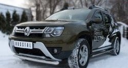 11 399 р. Одинарная защита переднего бампера диаметром 63 мм (рестайлинг) SLITKOFF  Renault Duster  HS (2010-2021) дорестайлинг, рестайлинг  с доставкой в г. Чебоксары. Увеличить фотографию 4