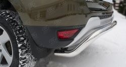 11 549 р. Защита заднего бампера (Ø63 мм волна, нержавейка) SLITKOFF  Renault Duster  HS (2015-2021) рестайлинг  с доставкой в г. Чебоксары. Увеличить фотографию 3