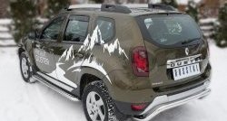 11 549 р. Защита заднего бампера (Ø63 мм волна, нержавейка) SLITKOFF  Renault Duster  HS (2015-2021) рестайлинг  с доставкой в г. Чебоксары. Увеличить фотографию 4