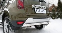 11 999 р. Одинарная защита заднего бампера из трубы диаметром 63 мм (рестайлинг) SLITKOFF  Renault Duster  HS (2010-2021) дорестайлинг, рестайлинг  с доставкой в г. Чебоксары. Увеличить фотографию 2