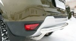 11 999 р. Одинарная защита заднего бампера из трубы диаметром 63 мм (рестайлинг) SLITKOFF  Renault Duster  HS (2010-2021) дорестайлинг, рестайлинг  с доставкой в г. Чебоксары. Увеличить фотографию 3