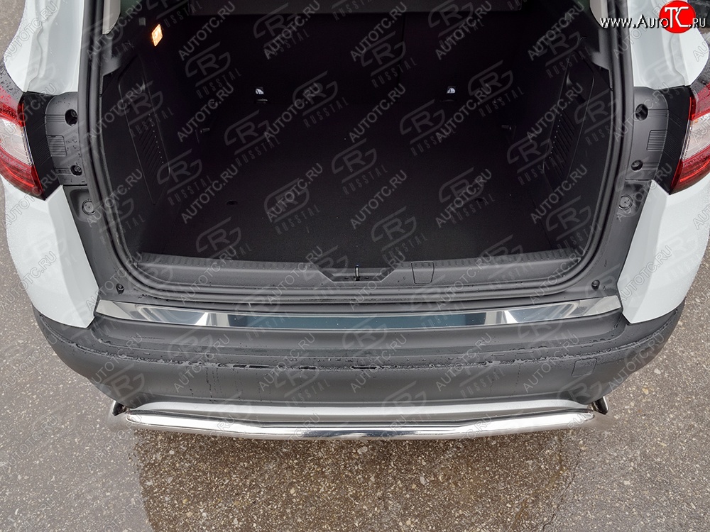 1 569 р. Накладка защитная на верхнюю часть заднего бампера Russtal Renault Kaptur дорестайлинг (2016-2020)  с доставкой в г. Чебоксары