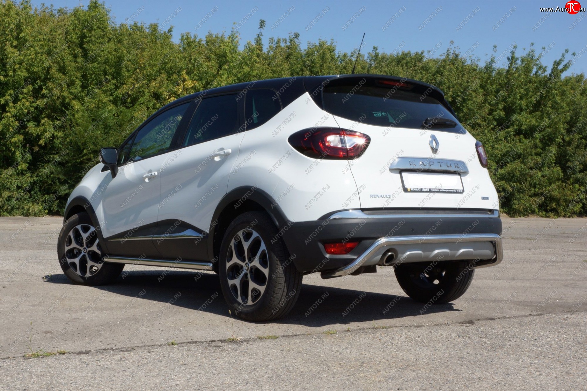 16 799 р. Защита заднего бампера Petroil Tuning Волна (d51) Renault Kaptur дорестайлинг (2016-2020) (Нержавеющая полированная сталь)  с доставкой в г. Чебоксары