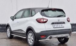 12 699 р. Защита заднего бампера (Ø42 мм уголки, нержавейка) SLITKOFF Renault Kaptur дорестайлинг (2016-2020)  с доставкой в г. Чебоксары. Увеличить фотографию 2