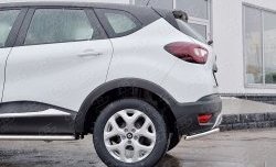 12 699 р. Защита заднего бампера (Ø42 мм уголки, нержавейка) SLITKOFF Renault Kaptur дорестайлинг (2016-2020)  с доставкой в г. Чебоксары. Увеличить фотографию 4