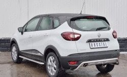 13 999 р. Защита заднего бампера (Ø42 мм волна, нержавейка) SLITKOFF Renault Kaptur дорестайлинг (2016-2020)  с доставкой в г. Чебоксары. Увеличить фотографию 2
