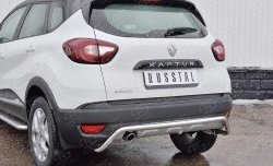 13 999 р. Защита заднего бампера (Ø42 мм волна, нержавейка) SLITKOFF Renault Kaptur дорестайлинг (2016-2020)  с доставкой в г. Чебоксары. Увеличить фотографию 3