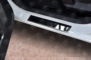1 569 р. Накладки порожков салона Russtal Renault Kaptur дорестайлинг (2016-2020) (нержавейка зеркальная)  с доставкой в г. Чебоксары. Увеличить фотографию 2