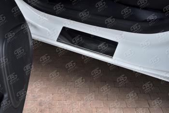 1 569 р. Накладки порожков салона Russtal Renault Kaptur дорестайлинг (2016-2020) (нержавейка зеркальная)  с доставкой в г. Чебоксары. Увеличить фотографию 3