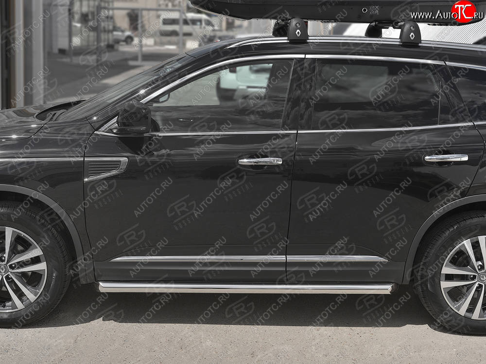 19 999 р. Защита порогов на SLITKOFF труба d63  Renault Koleos  2 (2016-2025) (защита порогов со скосами на торцах)  с доставкой в г. Чебоксары
