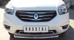 14 499 р. Одинарная защита переднего бампера диаметром 63 мм SLITKOFF  Renault Koleos  1 (2011-2016) Phase 2, Phase 3  с доставкой в г. Чебоксары. Увеличить фотографию 2