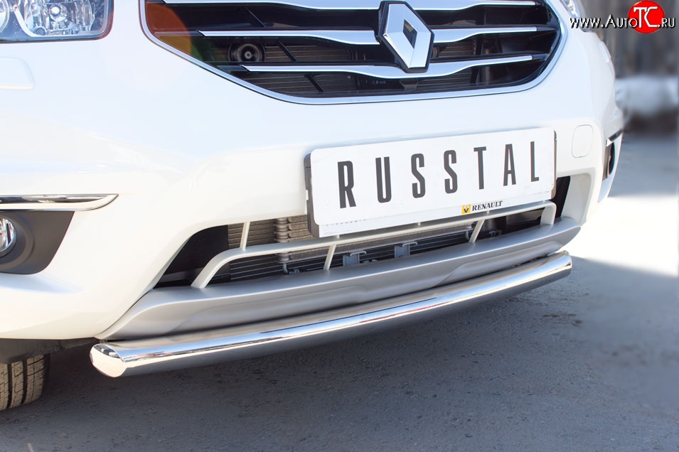 14 499 р. Одинарная защита переднего бампера диаметром 63 мм SLITKOFF  Renault Koleos  1 (2011-2016) Phase 2, Phase 3  с доставкой в г. Чебоксары