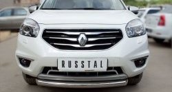15 349 р. Одинарная защита переднего бампера диаметром 76 мм SLITKOFF  Renault Koleos  1 (2011-2016) Phase 2, Phase 3  с доставкой в г. Чебоксары. Увеличить фотографию 3