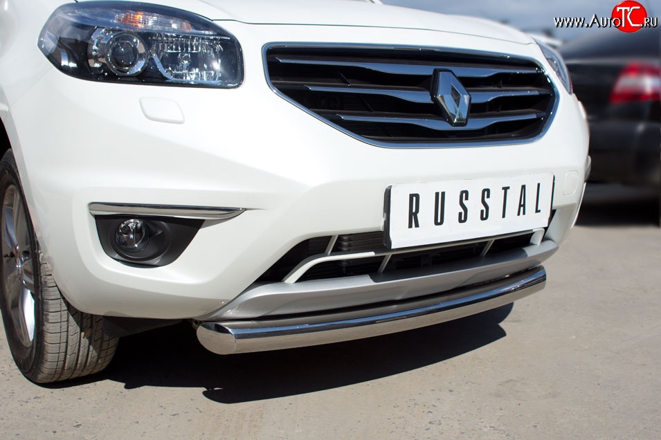 15 349 р. Одинарная защита переднего бампера диаметром 76 мм SLITKOFF  Renault Koleos  1 (2011-2016) Phase 2, Phase 3  с доставкой в г. Чебоксары