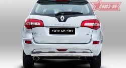 Овальная защита заднего бампера диаметром трубы 75 и 42 мм Souz-96 Renault Koleos ( 1) (2007-2016) Phase 1, Phase 2, Phase 3