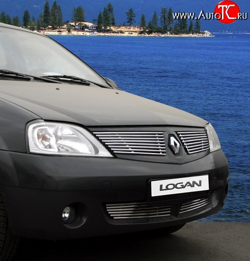 3 014 р. Декоративная вставка воздухозаборника Novline Renault Logan 1 дорестайлинг (2004-2010)  с доставкой в г. Чебоксары