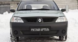 969 р. Зимняя заглушка решетки переднего бампера РА  Renault Logan  1 (2004-2010) дорестайлинг  с доставкой в г. Чебоксары. Увеличить фотографию 2