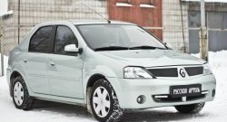 1 089 р. Зимняя заглушка решетки радиатора РА Renault Logan 1 дорестайлинг (2004-2010)  с доставкой в г. Чебоксары. Увеличить фотографию 4