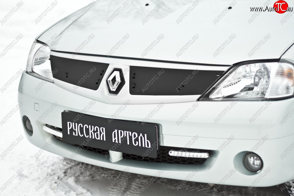 1 089 р. Зимняя заглушка решетки радиатора РА Renault Logan 1 дорестайлинг (2004-2010)  с доставкой в г. Чебоксары