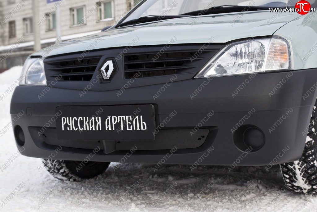 969 р. Зимняя заглушка решетки переднего бампера РА  Renault Logan  1 (2004-2010) дорестайлинг  с доставкой в г. Чебоксары