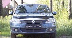 2 319 р. Защитная сетка решетки переднего бампера РА  Renault Logan  1 (2010-2016) рестайлинг  с доставкой в г. Чебоксары. Увеличить фотографию 3