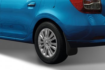 2 379 р. Брызговики Frosch optimum (установка c подкрылком)  Renault Logan  1 (2004-2016) дорестайлинг, рестайлинг (Задние)  с доставкой в г. Чебоксары. Увеличить фотографию 2