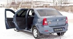 1 679 р. Накладки на порожки автомобиля RA Renault Logan 1 рестайлинг (2010-2016) (Комплект (4 шт.))  с доставкой в г. Чебоксары. Увеличить фотографию 2