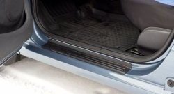 1 679 р. Накладки на порожки автомобиля RA Renault Logan 1 рестайлинг (2010-2016) (Комплект (4 шт.))  с доставкой в г. Чебоксары. Увеличить фотографию 3