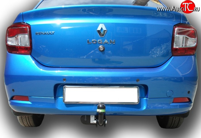 6 399 р. Фаркоп Лидер Плюс Renault Logan 2 дорестайлинг (2014-2018) (Без электропакета)  с доставкой в г. Чебоксары